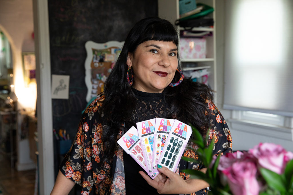 Ana Guajardo the owner behind Cha Cha Covers in East Los Angeles.