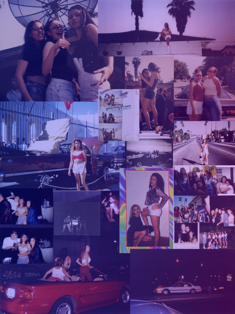 Photos of Chicanas collaged together.