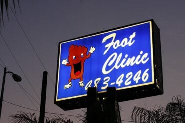Happy Foot Sad Foot sign