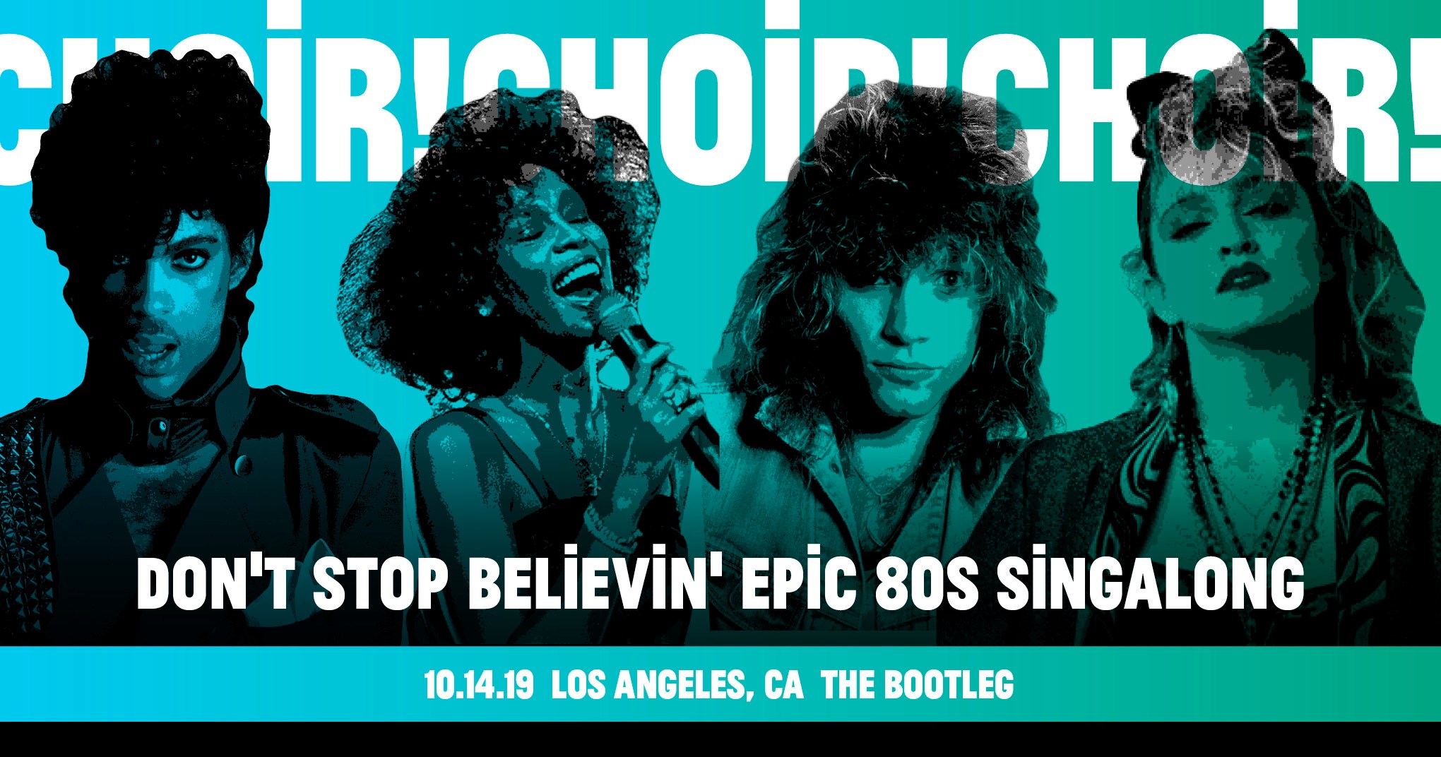 Epic 80s sing-a-long poster