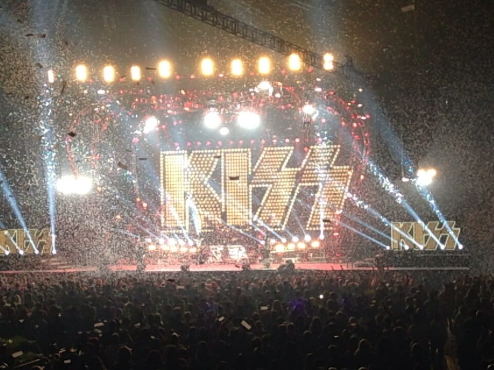 KISS performing at the Forum in 2014. KISS frontman Gene Simmons implored people to stay home during the COVID-19 pandemic.