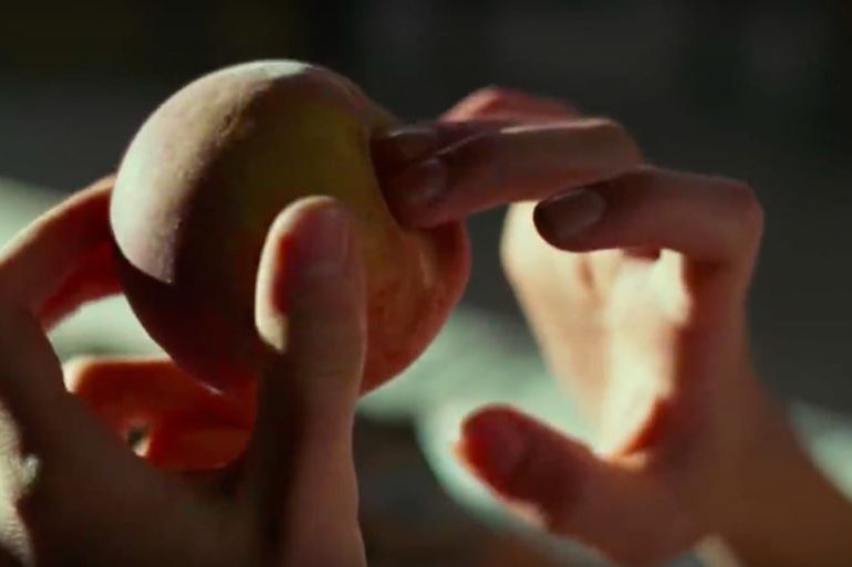 the peach from Call Me by Your Name