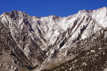 view of eastern sierras from lone pine campground