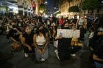 Hundred of protesters gathered in downtown Los Angeles to denounce a Kentucky grand jury's decision not to indict the police officers involved in the shooting death of Breonna Taylor.