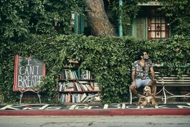 Vedang Kulkarni relaxes with his dog Uma in Elysian Heights.
