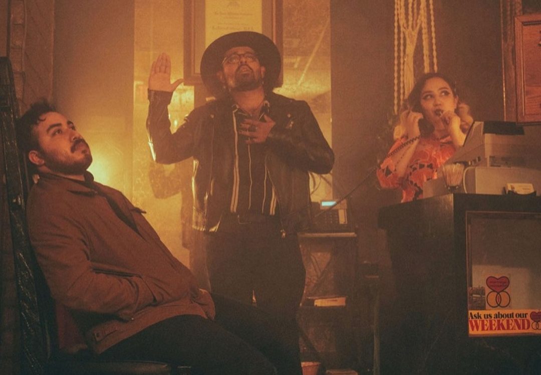From left to right: Cooli Ooli’s drummer Diego Ayala, lead singer Victor Padilla and bassist and vocalist Karina Jimenez.