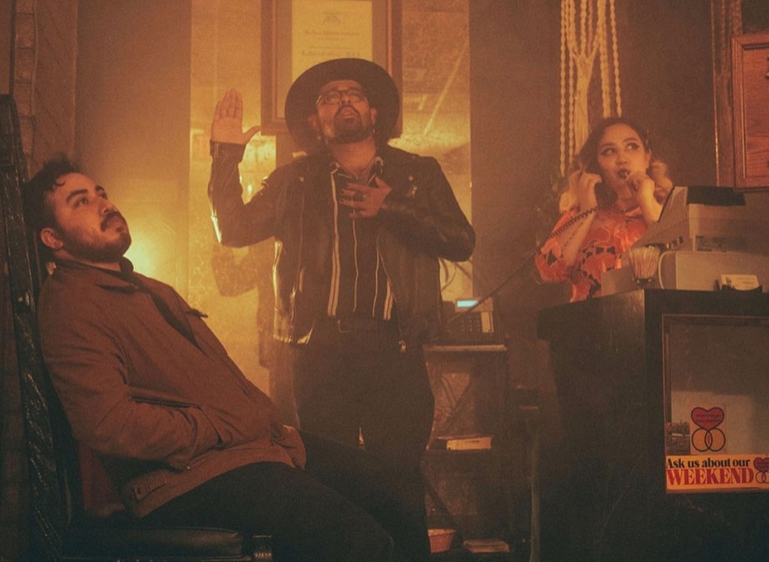 From left to right: Cooli Ooli’s drummer Diego Ayala, lead singer Victor Padilla and bassist and vocalist Karina Jimenez.